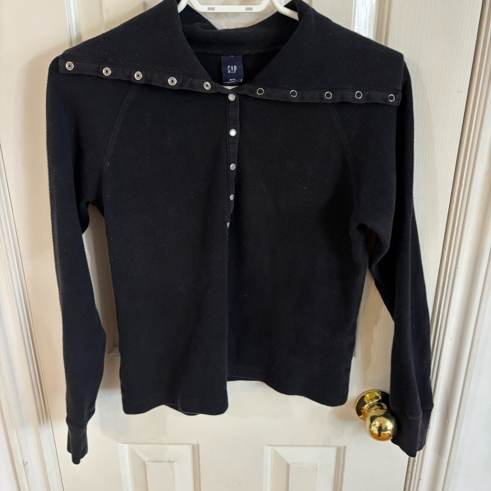 vintage early 2010s button up large collar GAP shirt * accepting offers - Picture 2 of 7